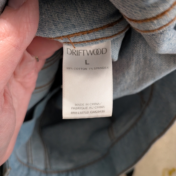 Driftwood Venus Eyelet Floral Pink Embroidered Denim Lace Vest - Picture 6 of 9